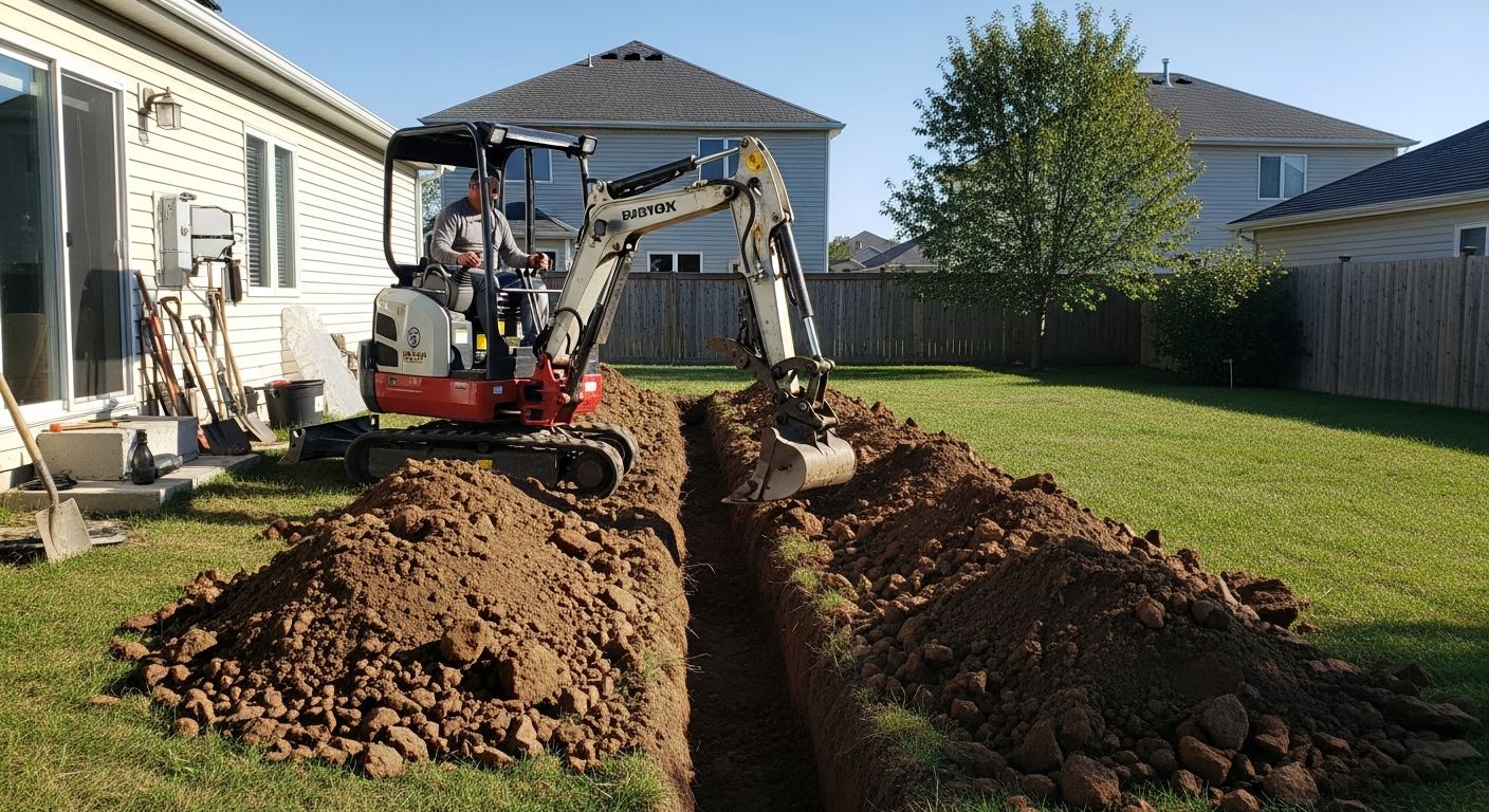 Chantier d'excavation à Barraute, Québec