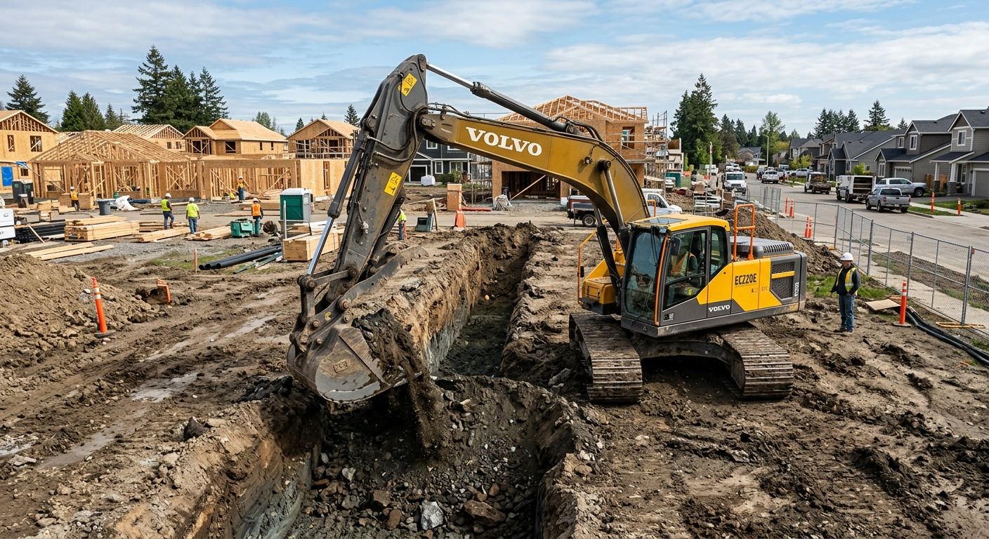 Pelle mécanique excavation — Auclair