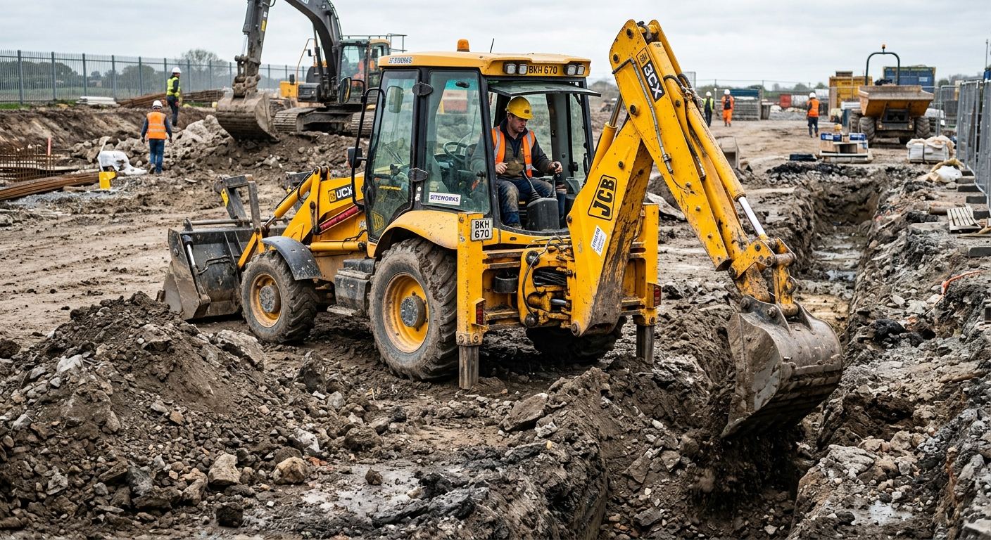 Pelle mécanique excavation — Stoke