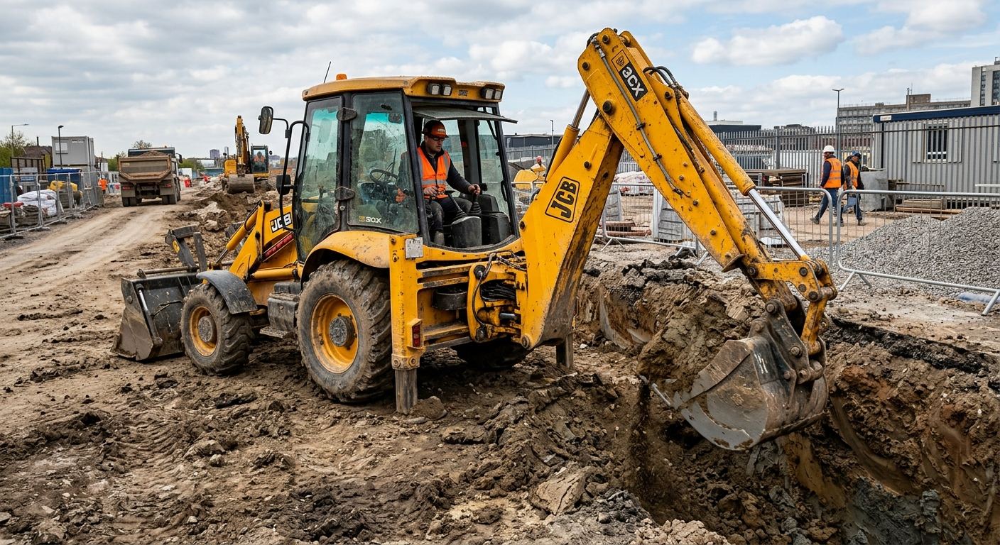 Chantier d'excavation à Charette, Québec